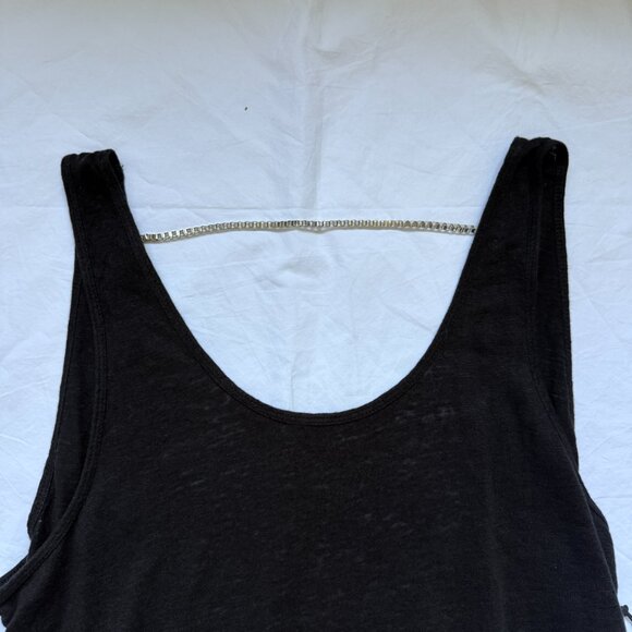 Joe's Jeans NWT black open back tank w/ chain embellishment size L - Picture 4 of 6